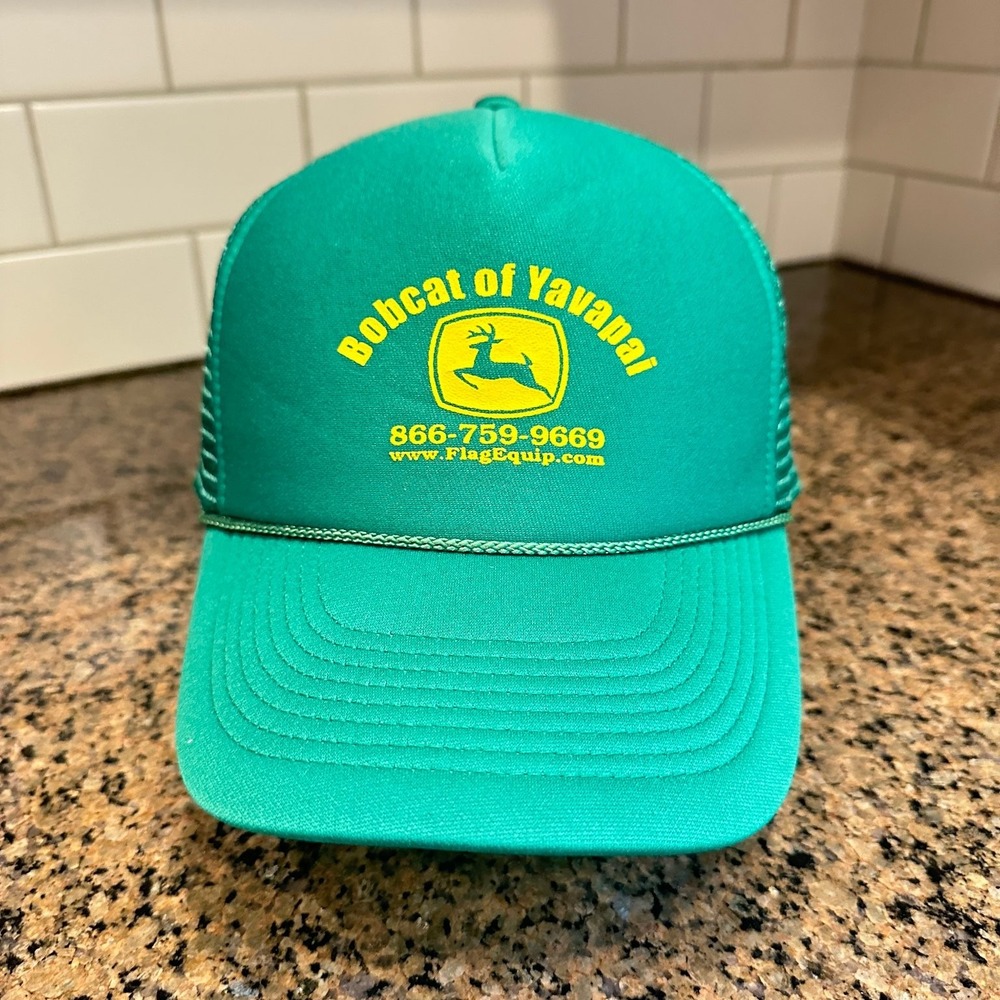 Bobcat of Yavapai John Deere Logo OTTO Trucker Hat Snapback Adjustable Green